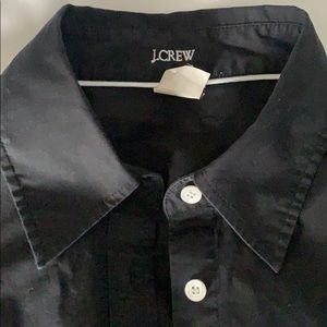 J crew black cotton button down shirt